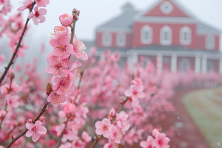 university college campus scenery backgroundの素材