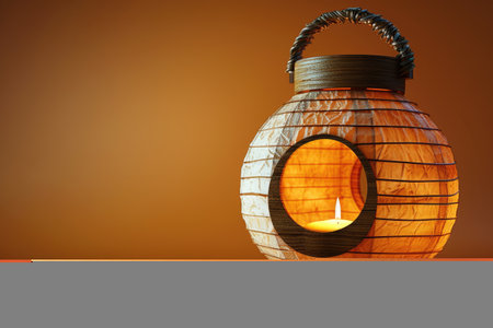 icon Ramadan lantern with crescent moon and podium as luxury islamic background greeting card designの素材