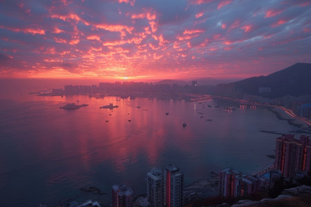 Dusk cloud sky over urban city professional photographyの素材