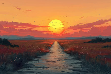 aesthetic road trip background wallpaperの素材