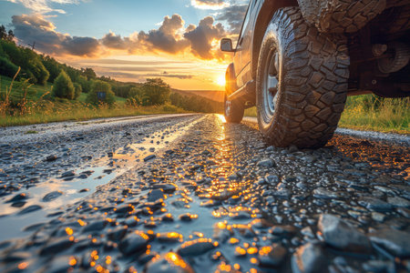 aesthetic road trip background wallpaperの素材