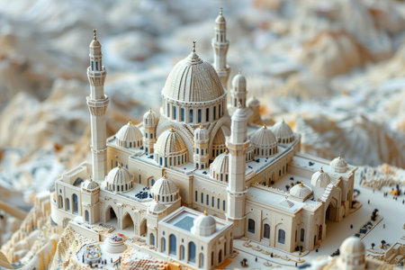 islamic greeting card for Ramadan kareem or ied mubarak backgroundの素材