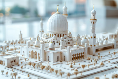 islamic greeting card for Ramadan kareem or ied mubarak backgroundの素材