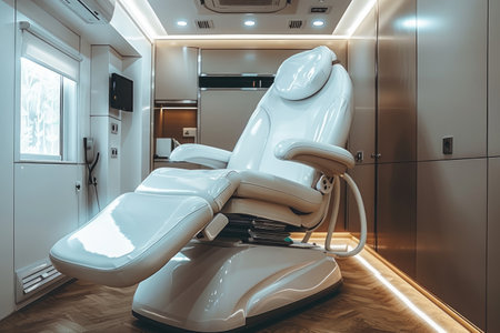 a dental clinic office with dentist equipment professional photographyの素材