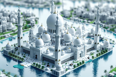 islamic greeting card for Ramadan kareem or ied mubarak backgroundの素材