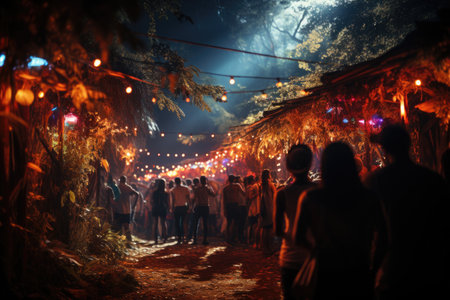 a concert in a music festival event professional photographyの素材