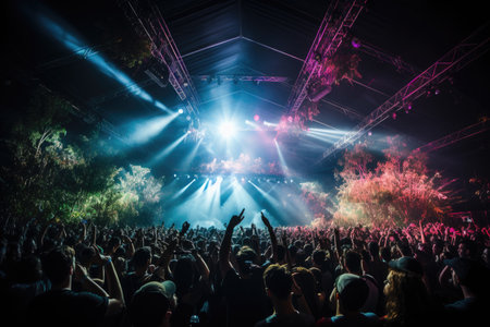 a concert in a music festival event professional photographyの素材