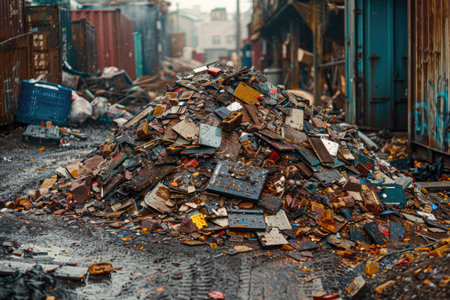 the place process recycling electronic component professional photographyの素材