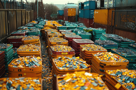 the place process recycling electronic component professional photographyの素材