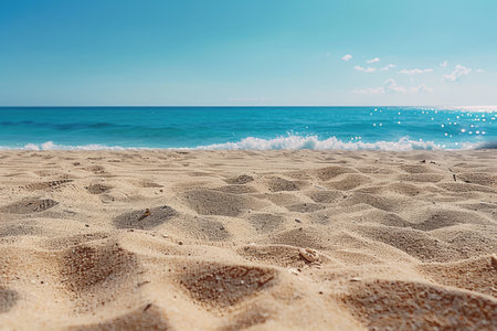 beach sand with ocean landscape professional photographyの素材