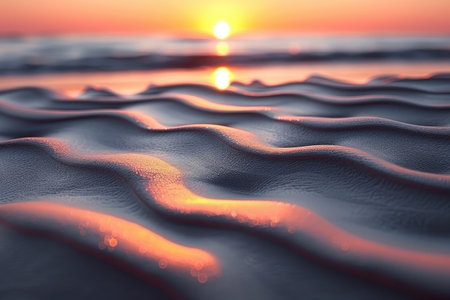 beach sand with ocean landscape professional photographyの素材