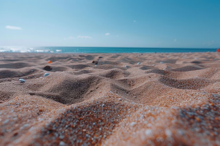 beach sand with ocean landscape professional photographyの素材