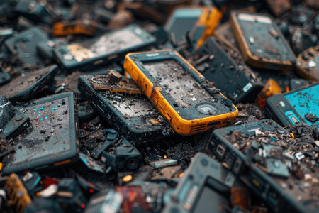 the place process recycling electronic component professional photographyの素材