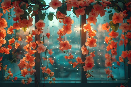 theme of outdoor spring with colorful flowers professional photographyの素材