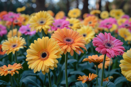 theme of outdoor spring with colorful flowers professional photographyの素材