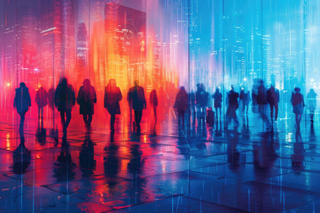 urban life of job seekers professional photographyの素材