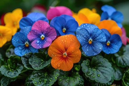 theme of outdoor spring with colorful flowers professional photographyの素材