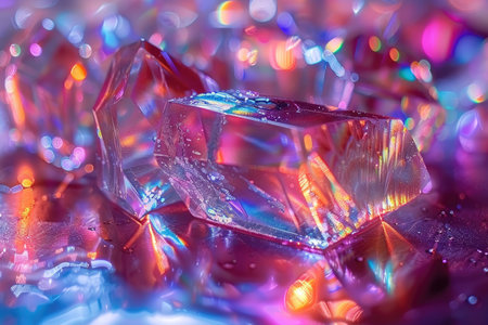 Abstract colorful holographic background wallpaper design imagesの素材