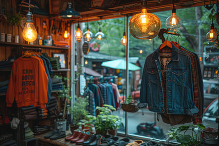 modern and stylish shop window display professional photographyの素材