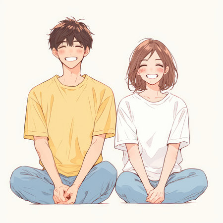 happiness romantic couple loving each otherの素材