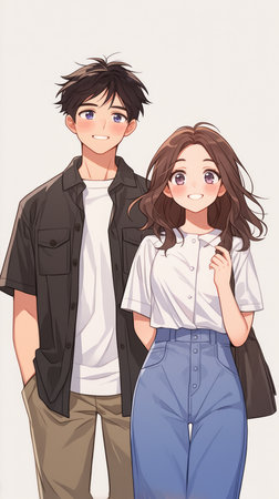 happiness romantic couple loving each otherの素材