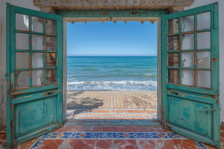 ocean view from the window professional photographyの素材