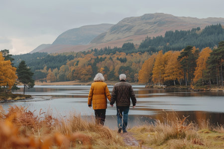 relationship of old couple in love professional photographyの素材