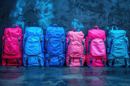 back to school with backpack background professional photographyの素材
