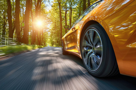 car driving exposure lights professional photographyの素材