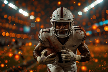 American football in the Games professional photographyの素材