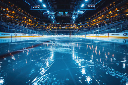 ice hockey stadium sports arena professional photographyの素材
