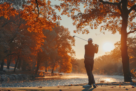 golf course league competition matches professional photographyの素材
