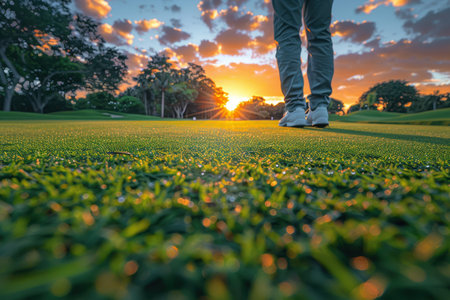 golf course league competition matches professional photographyの素材