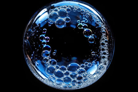 The Floating soap bubble professional photographyの素材