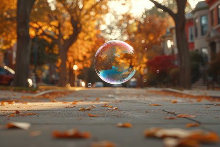The Floating soap bubble professional photographyの素材