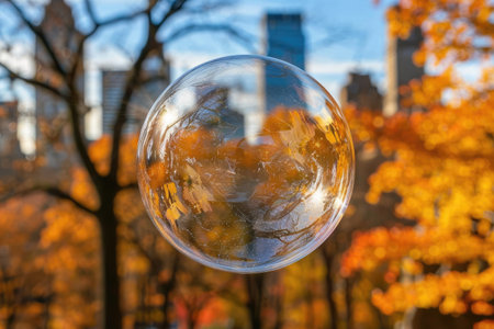 The Floating soap bubble professional photographyの素材