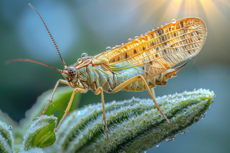 insects land on the grass professional photographyの素材