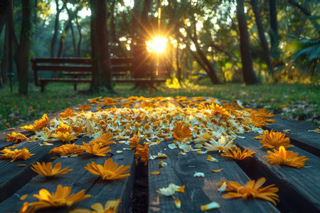 dried flowers on the wood table professional photographyの素材