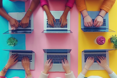 working environment background office work professional photographyの素材