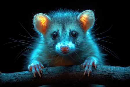 Virginia opossum, Animal in the wild, --chaos 35 --ar 3:2 --style raw --stylize 750 --v 6.1 Job ID: b7c4598e-3574-4655-8c2b-1eb77d1f670aの素材