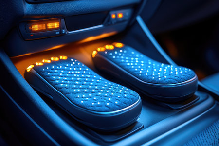 Interior shot of a car's foot pedals, textured surface, ergonomic design. Avoid any design that closely resembles specific commercial vehicle brands. Ensure that no recognizable logos or trademarked designs are visible. --no brand --chaos 35 --ar 3:2 --raw --stylize 750 --v 6.1 Job ID: 0882b6b8-5b32-4faf-a712-3a28ffbddd8bの素材