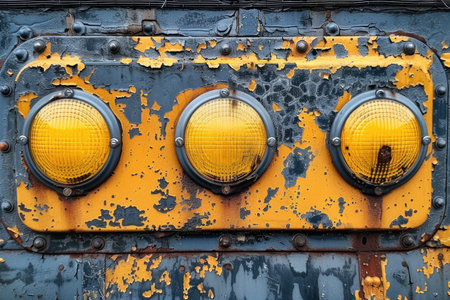 Front view of a classic school bus, weathered paint, chrome accents. Avoid any design that closely resembles specific commercial vehicle brands. Ensure that no recognizable logos or trademarked designs are visible. --no brand --chaos 35 --ar 3:2 --raw --stylize 750 --v 6 Job ID: c0f4b89d-1616-45b5-a5df-0a3c5e501995の素材