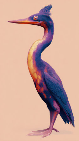 This image showcases a beautifully illustrated bird with vibrant colors and artistic detail, perfect for various creative projects.の素材