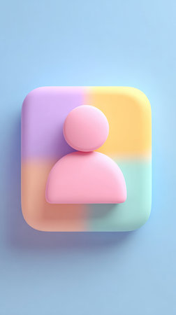 A pastel-colored user icon, perfect for social media or app design. Modern and visually appealing.の素材