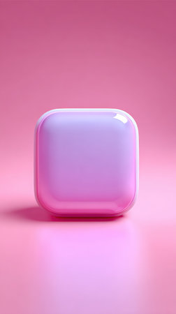 A close-up shot of a pink square object on a pink surface.の素材