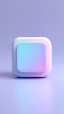 A minimalist cube with a gradient color scheme, perfect for modern design.の素材