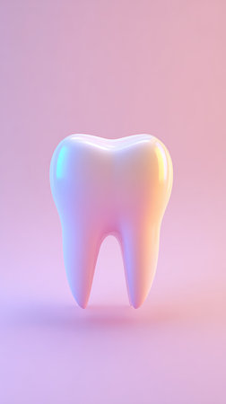 A detailed illustration of a tooth, showcasing its structure and form in an artistic manner.の素材