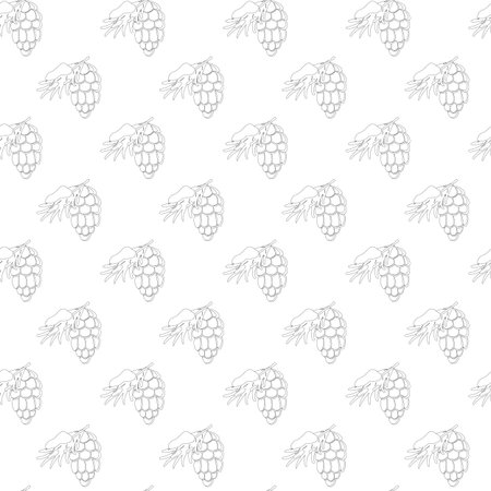 Seamless christmas pattern of stylized of pine cones with needles, drawn in clean line art. Elegant and minimal design suitable for packaging, textiles or decorative useの写真素材