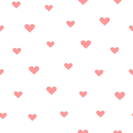 Pink heart pattern on white background.