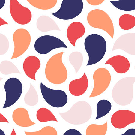 Abstract colorful shape pattern. seamless pattern with hand drawn elements. Great for wallpaper, web background, wrapping paper, fabric, packaging, greeting cards, invitations and more.のイラスト素材